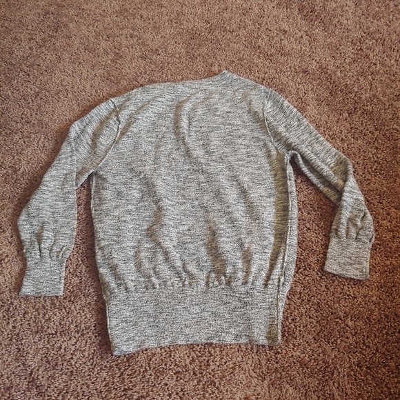 Ann Taylor LOFT 3/4 sleeve Heathered gray cardigan - Picture 4 of 4